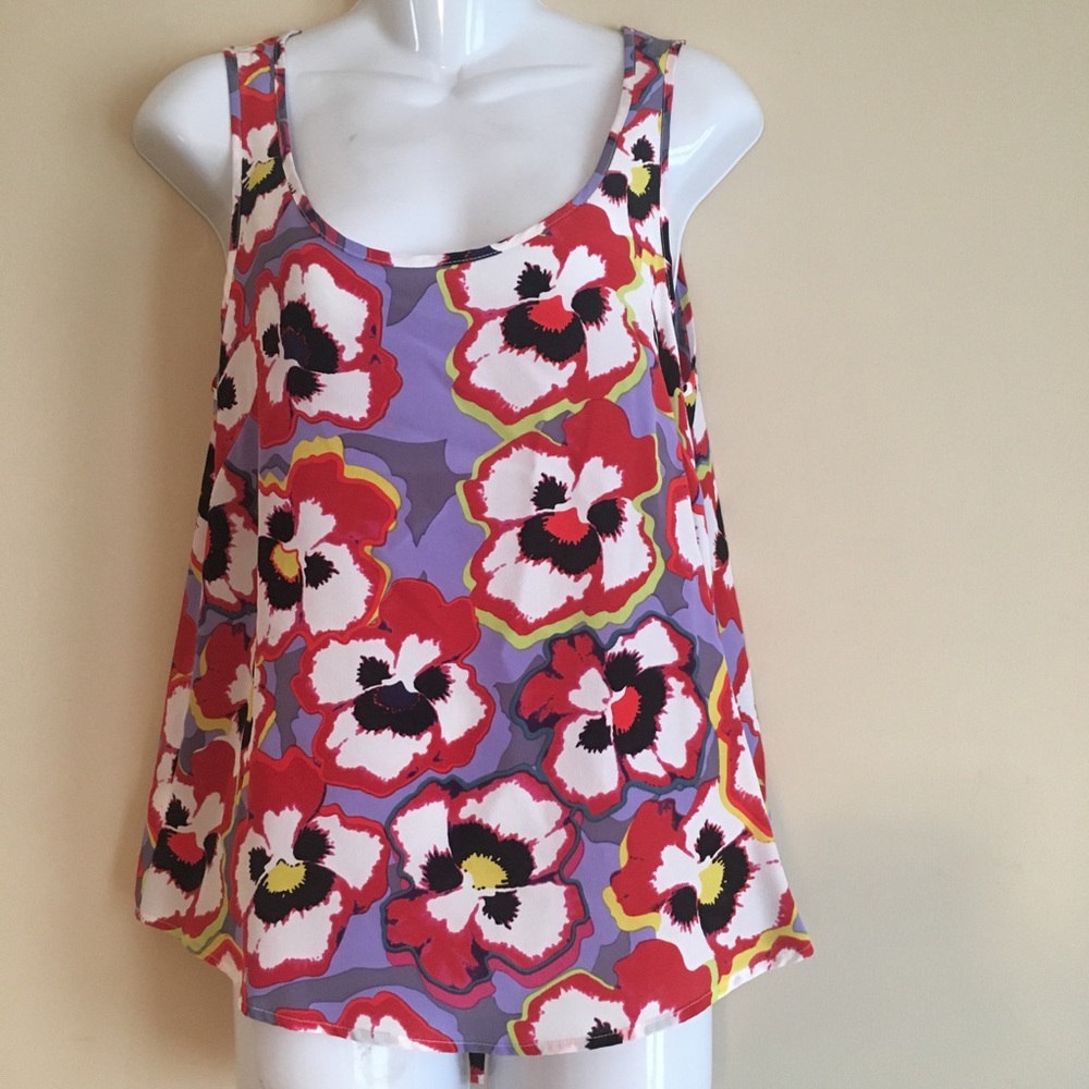 Yumi Kim Allison Tank Funky Pansy Small Silk New